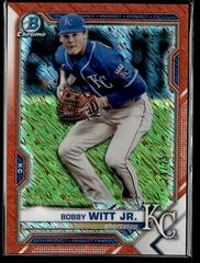 Bobby Witt Jr. [Orange Shimmer Refractor] Baseball Cards 2021 Bowman Chrome Prospects Prices