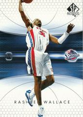 Rasheed Wallace #24 Basketball Cards 2004 SP Authentic Prices