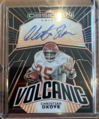 Christian Okoye [Electric Etch Orange] #18 Football Cards 2023 Panini Obsidian Volcanic Signature Prices