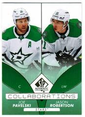 Joe Pavelski, Jason Robertson [Green] Hockey Cards 2022 SP Authentic Collaborations Prices