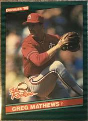 Greg Mathews #26 Baseball Cards 1986 Donruss Rookies Prices