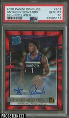Anthony Edwards [Auto Red Laser] Basketball Cards 2020 Donruss Prices