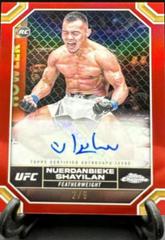 Nuerdanbieke Shayilan [Red Refractor] #CRA-SNU Ufc Cards 2024 Topps Chrome UFC Rookie Autograph Prices
