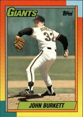 John Burkett Baseball Cards 1990 Topps Traded Prices