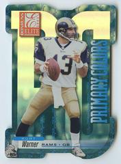 Kurt Warner [Blue Die Cut] #PC-27 Football Cards 2001 Panini Donruss Elite Primary Colors Prices