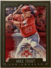 Mike Trout [Gray Jersey Framed Green] Baseball Cards 2017 Panini Diamond Kings Prices
