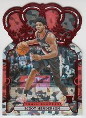 Scoot Henderson [Red Crystal] #32 Basketball Cards 2023 Panini Crown Royale Prices