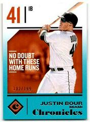 Justin Bour [Teal] #5 Baseball Cards 2018 Panini Chronicles Prices