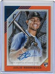 Julio Rodriguez [Orange] #RA-JR Baseball Cards 2022 Topps Gallery Rookie Autographs Prices