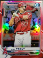 Mike Trout [Red Refractor] #54 Baseball Cards 2021 Bowman Chrome Prices