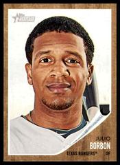 Julio Borbon #90 Baseball Cards 2011 Topps Heritage Prices