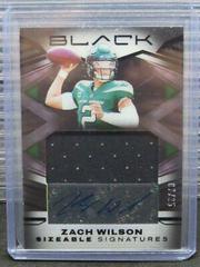 Zach Wilson Football Cards 2022 Panini Black Sizeable Signatures Jersey Prices