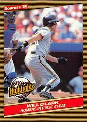 Will Clark Baseball Cards 1986 Donruss Highlights Prices