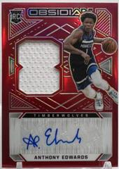 Anthony Edwards [Jersey Autograph Red Flood] Basketball Cards 2020 Panini Obsidian Prices