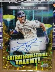 Julio Rodriguez [Gold Interstellar] #ETA-Jr. Baseball Cards 2023 Topps Cosmic Chrome Extraterrestrial Talent Autographs Prices