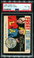 Felt Initial Card Football Cards 1958 Topps CFL Prices