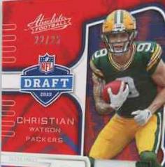 Christian Watson [Silver] #ARM-19 Football Cards 2022 Panini Absolute Rookie Materials Prices