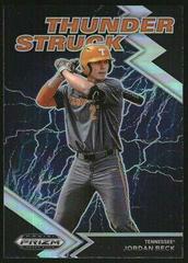 Jordan Beck [Silver] Baseball Cards 2022 Panini Prizm Draft Picks Thunderstruck Prices