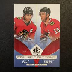 Patrick Kane, Jonathan Toews [Blue] #C-3 Hockey Cards 2022 SP Authentic Collaborations Prices
