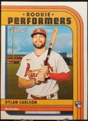 Dylan Carlson #RP-7 Baseball Cards 2021 Topps Heritage Rookie Performers Prices