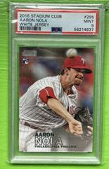 Aaron Nola [White Jersey Black and White w/ Orange Foil] #295 Baseball Cards 2016 Stadium Club Prices