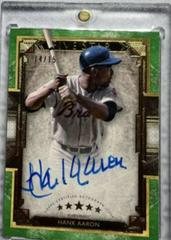 Hank Aaron [Green] Baseball Cards 2018 Topps Five Star Autographs Prices