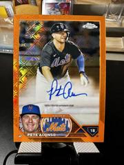 Pete Alonso [Orange] #RCA-PA Baseball Cards 2023 Topps Chrome Logofractor Autograph Prices