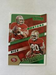 Jerry Rice, Joe Montana Football Cards 2022 Panini Contenders Touchdown Tandems Prices
