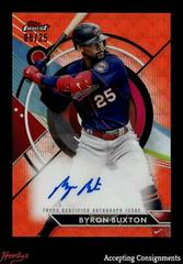 Byron Buxton [Orange Wave] #FA-BB Baseball Cards 2023 Topps Finest Autographs Prices