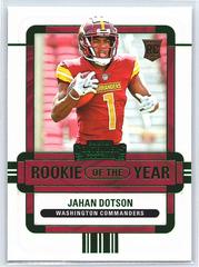 Jahan Dotson [Emerald] #ROY-JDO Football Cards 2022 Panini Contenders Rookie of the Year Prices