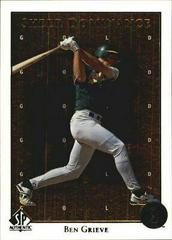 Ben Grieve [Gold] #SD21 Baseball Cards 1998 SP Authentic Sheer Dominance Prices