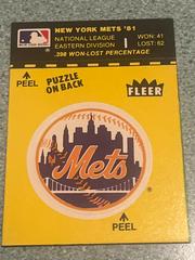 Mets Baseball Cards 1982 Fleer Team Logo Stickers Prices