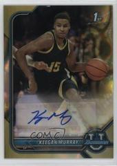 Keegan Murray [Gold Refractor] Basketball Cards 2021 Bowman University Chrome Autographs Prices