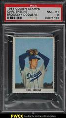Carl Erskine [Brooklyn Dodgers] Baseball Cards 1955 Golden Stamps Prices