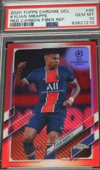 Kylian Mbappe [Red Carbon Fiber] Soccer Cards 2020 Topps Chrome UEFA Champions League Prices
