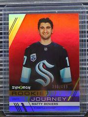 Matty Beniers [Red] #RJ-5 Hockey Cards 2022 Upper Deck Synergy Rookie Journey Draft Prices