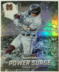 Tanner Allen [Silver Prizm] Baseball Cards 2021 Panini Prizm Draft Picks Power Surge Prices