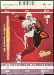 Bryant Johnson #5 Football Cards 2004 Fleer Authentix Prices