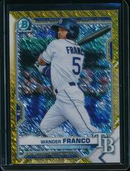 Wander Franco [Gold Shimmer Refractor] #BCP-57 Baseball Cards 2021 Bowman Chrome Prospects Prices