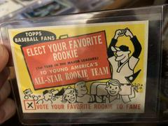 Elect Your Favorite Rookie [Insert] Baseball Cards 1960 Topps Prices