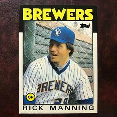 Rick Manning #49 Baseball Cards 1986 Topps Tiffany Prices