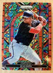 Juan Soto [Red Shimmer Prizm] #SG-2 Baseball Cards 2022 Panini Prizm Stained Glass Prices