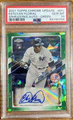 Estevan Florial [Green] #RA-EF Baseball Cards 2021 Topps Chrome Update Sapphire Rookie Autographs Prices