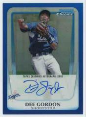 Dee Gordon [Blue Refractor Autograph] #BCP80 Baseball Cards 2011 Bowman Chrome Prospects Prices