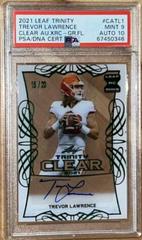 Trevor Lawrence [Green] #BA-TL1 Football Cards 2021 Leaf Trinity Signatures Prices