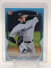 Emmett Olson [Sky Blue] #BD-10 Baseball Cards 2023 Bowman Draft Prices