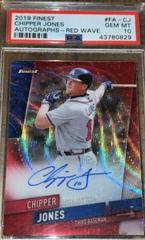 Chipper Jones [Red Wave Refractor] #FA-CJ Baseball Cards 2019 Topps Finest Autographs Prices