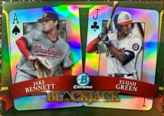 Elijah Green, Jake Bennett [Refractor] Baseball Cards 2022 Bowman Draft Blackjack Prices