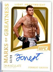 Forrest Griffin Ufc Cards 2021 Panini Immaculate UFC Marks of Greatness Autographs Prices