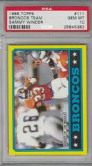 Broncos Team [Sammy Winder] Football Cards 1986 Topps Prices